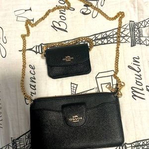 Coach crossbody purse with card and coin purse